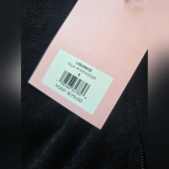 NWT Juicy Couture Women’s Bling Towel Terry Shortie Set, Black / Licorice, Small - Picture 4 of 4